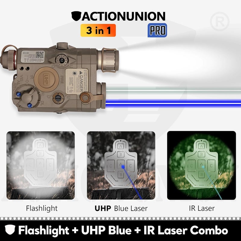 ACTIONUNION ليزر أيرسوفت PEQ-15S برو UHP الأزرق المرئي + ليزر IR + مصباح LED أبيض - Image 3